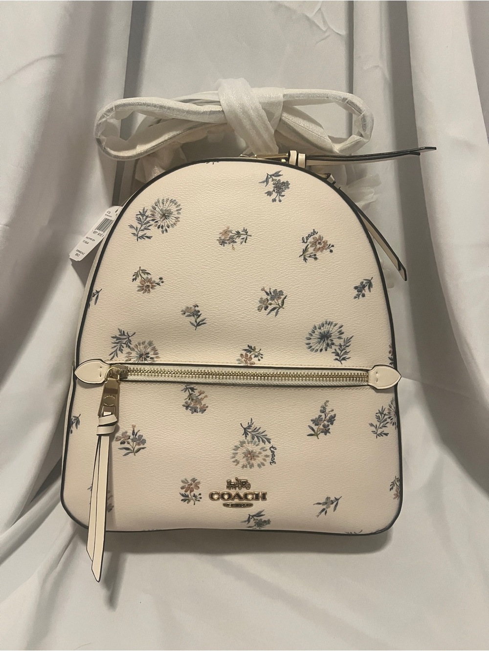 NWT Coach Jordyn Dandelion Floral Print Backpack Chalk Blue 4106